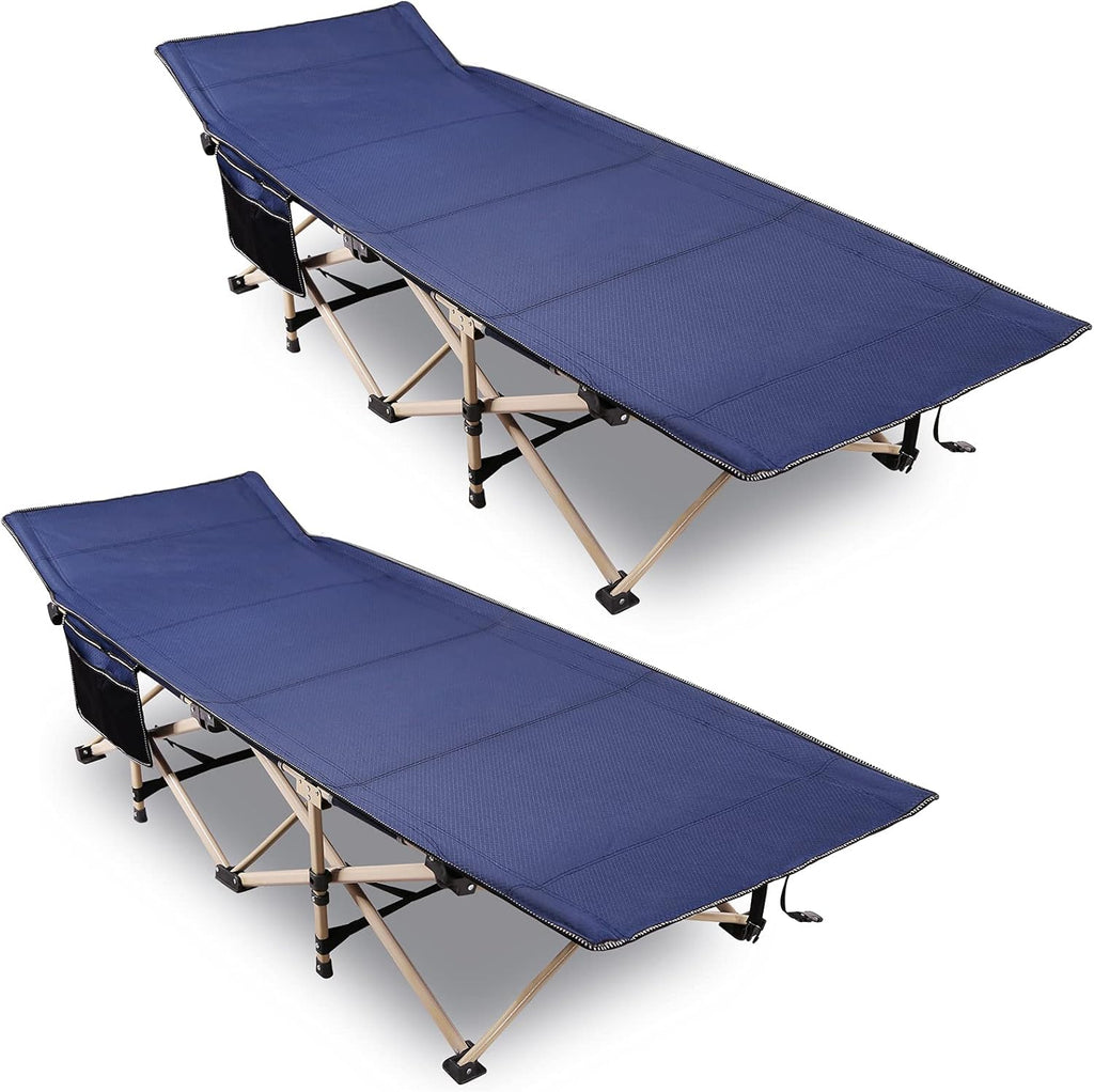 Blue Gray Green Extra Wide Folding Camping Cot O339