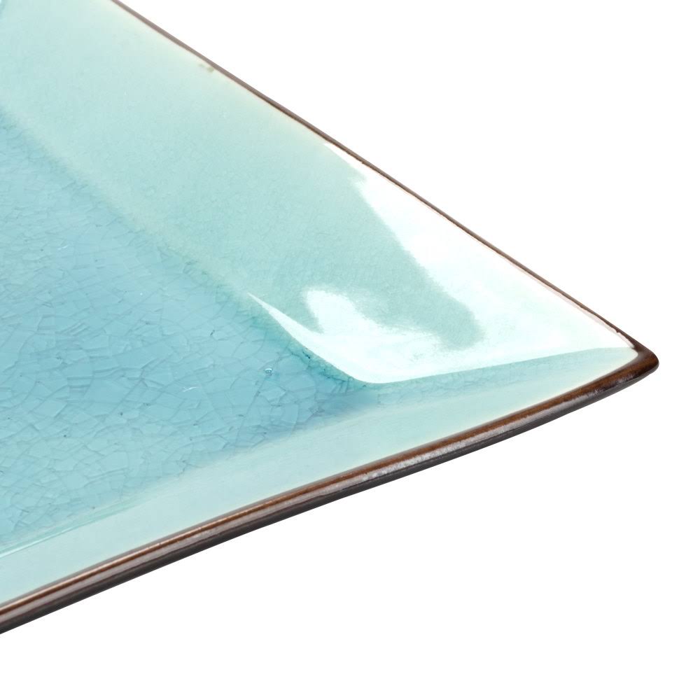5-Inch Lake Water Blue Square Plate Q55258