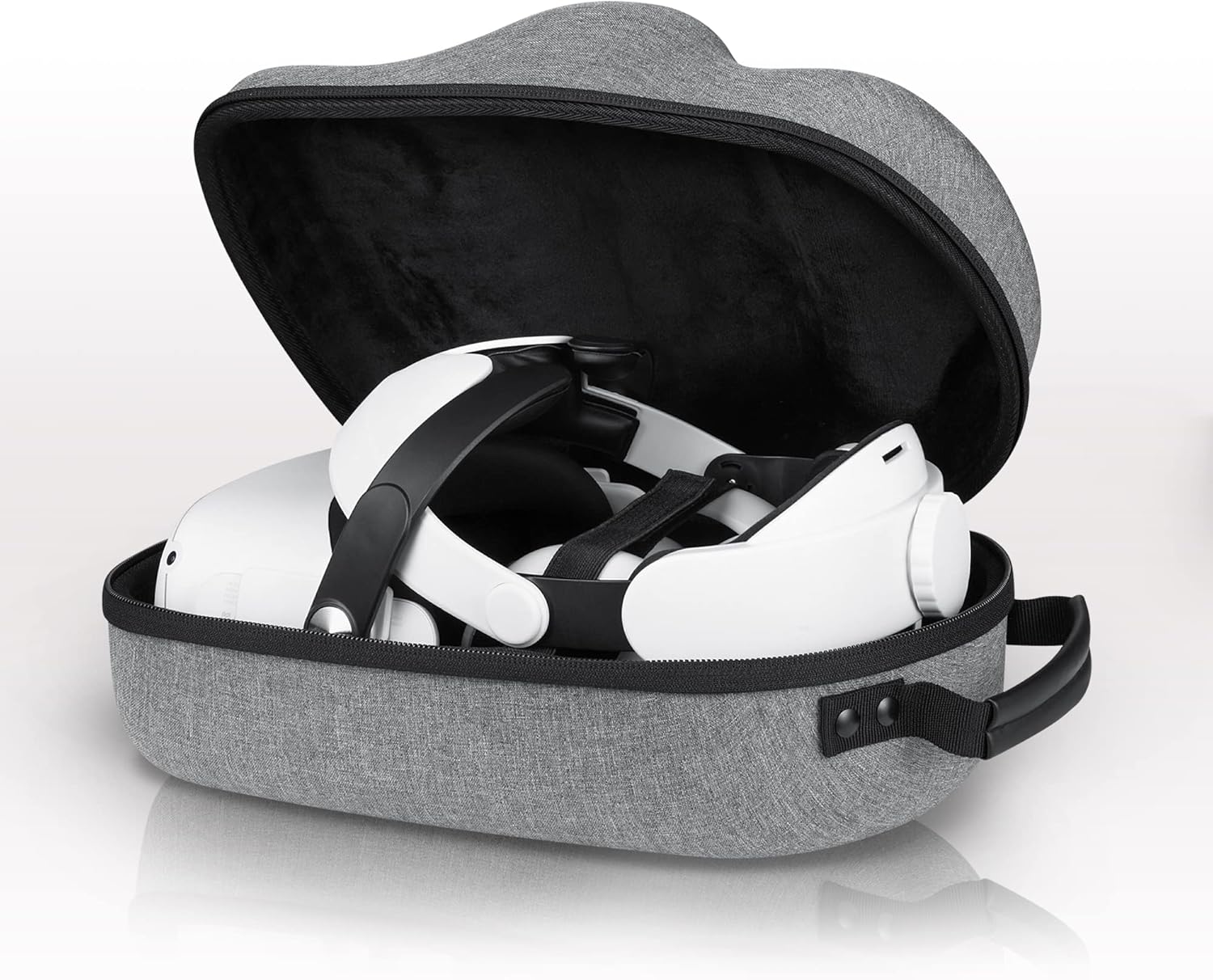 VR Headset Carrying Case, Head Strap, and Face Cover Bundle Pack of 2 L3489
