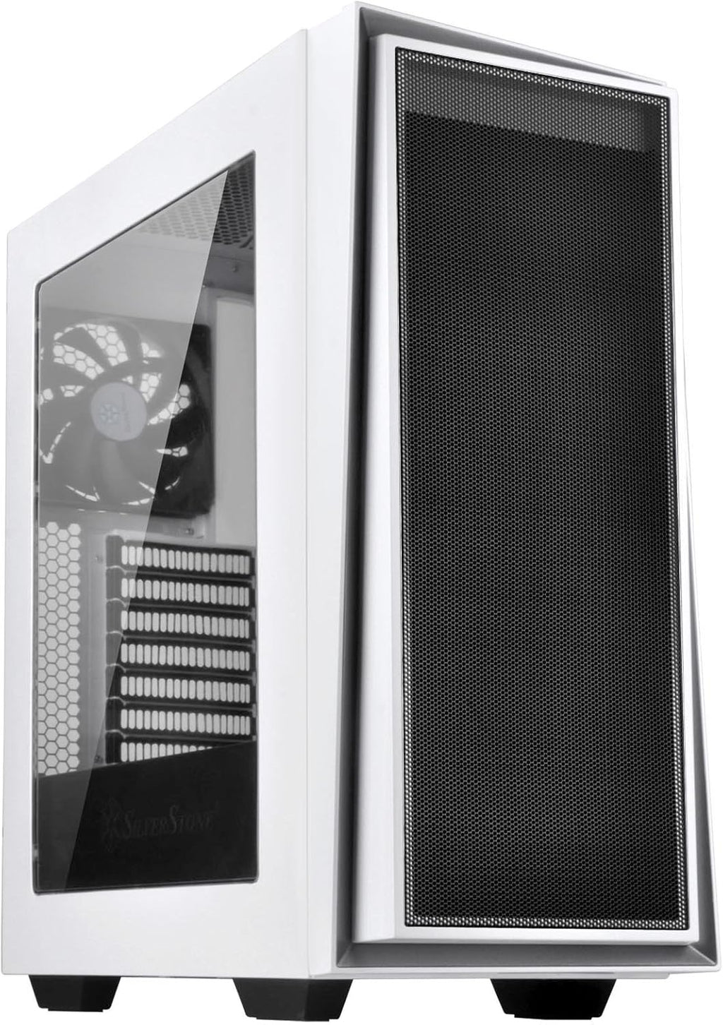 Black and Red ATX Tower Computer Case with Three 120mm Red LED Intake Fans and Side Panel Window V380