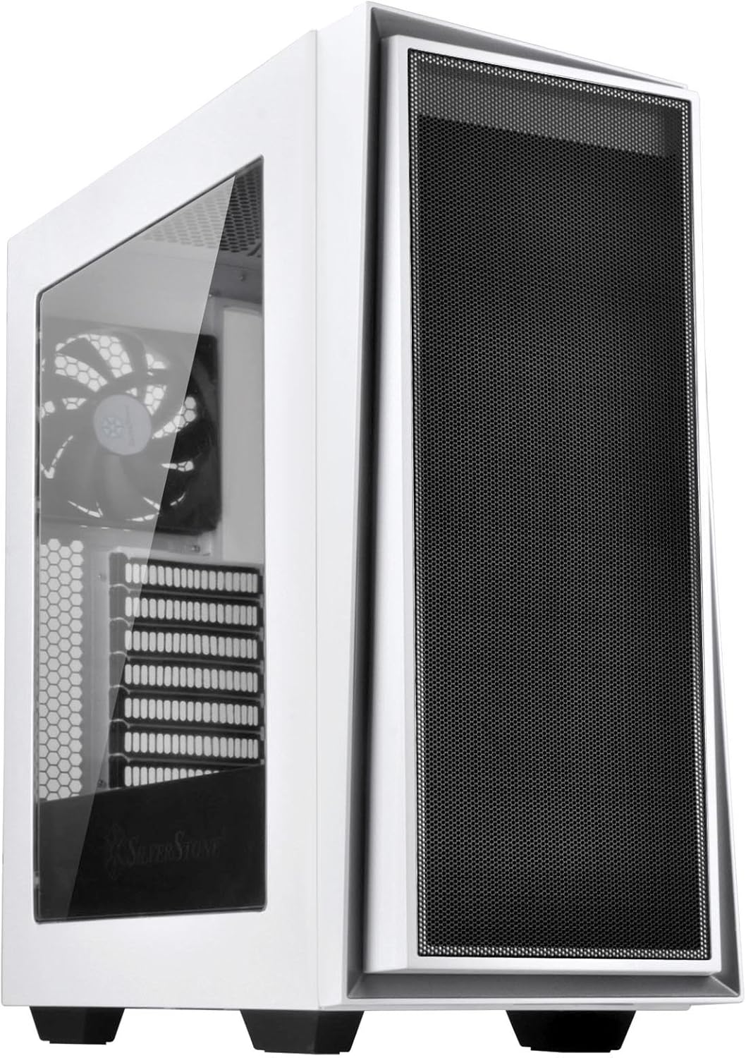 Black and Red ATX Tower Computer Case with Three 120mm Red LED Intake Fans and Side Panel Window V380