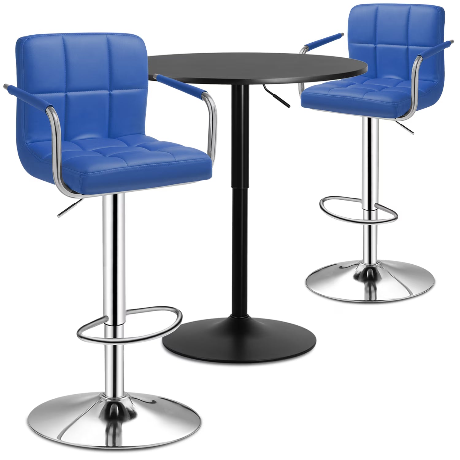 Set of 3 Bar Dining and Chair Set with PU Leather Chair H31146