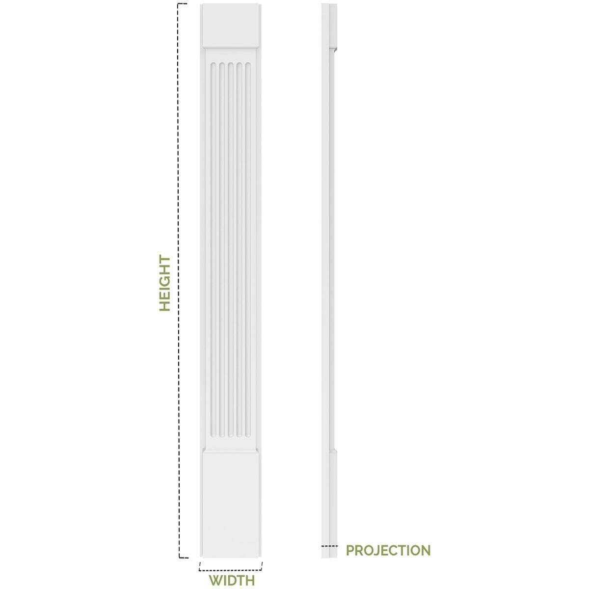 Plain PVC Pilaster with Decorative Capital & Base (Pair) B185