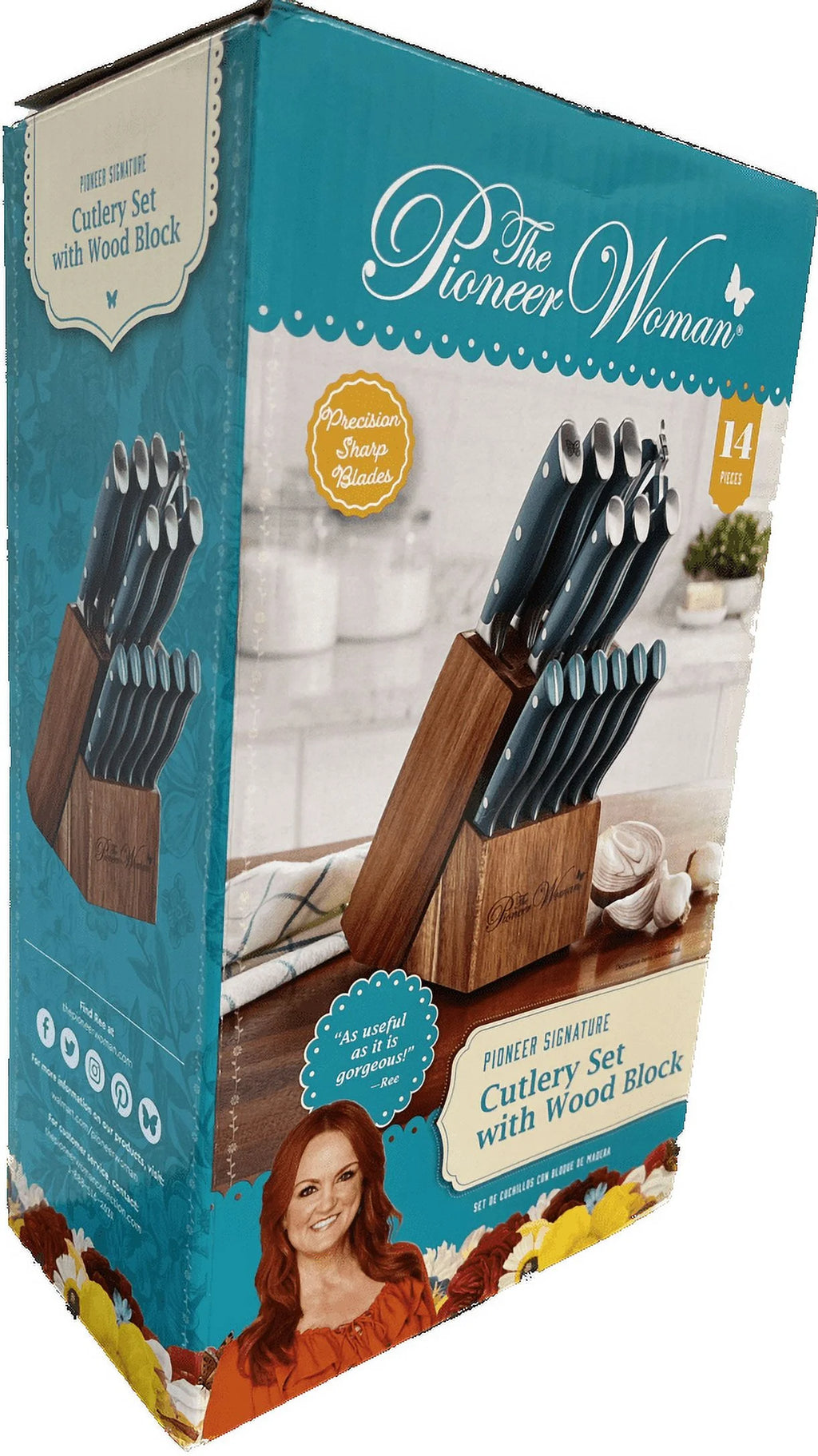 14-Piece Stainless Steel Knife Block Set J95834