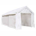 Heavy Duty Outdoor Canopy Carport Tent 10 x 20 ft White D863589