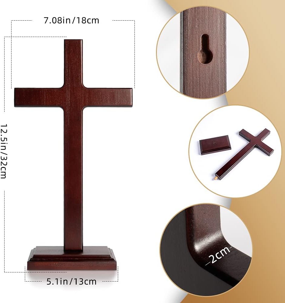 12.5 Inch Wooden Wall Cross J842780
