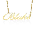 Yellow Gold Plated Script Name Necklace Y84362