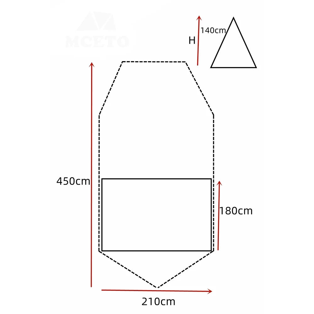 3 Person 1 Bedroom Waterproof Family Tent M2986