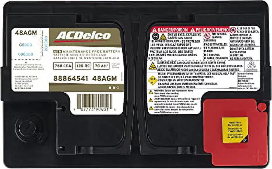 48AGM Vehicle Battery Y593