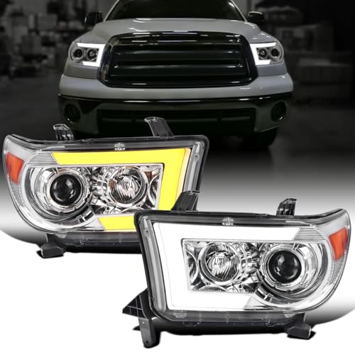Black Projector Headlights Pair for Toyota Tundra Sequoia T8985