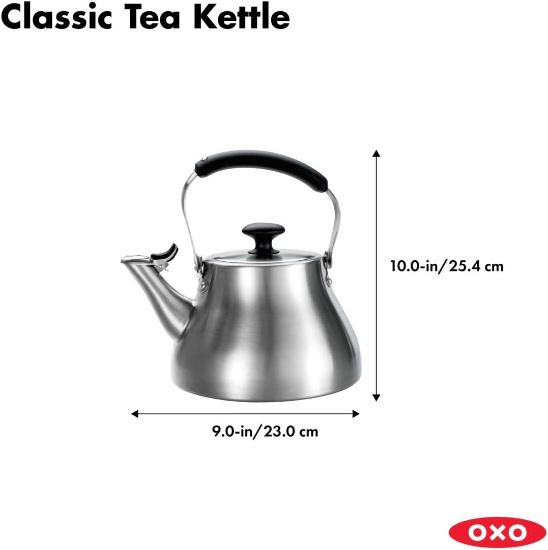 Brushed Stainless Steel Tea Kettle A199975