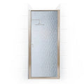 Framed Continuous Hinge Shower Door with Obscure Glass Brushed Nickel Z1961