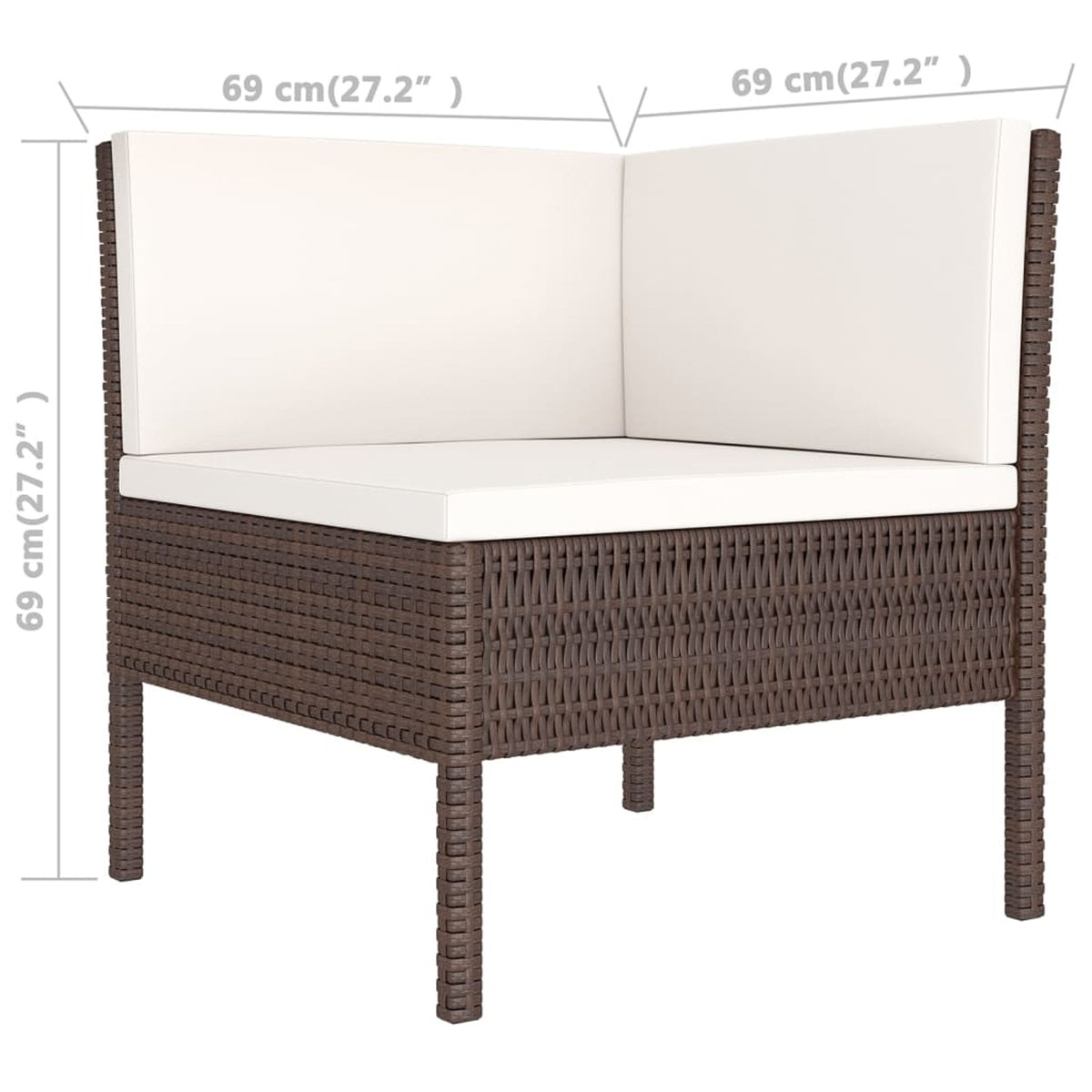 12 Piece Poly Rattan Sectional Outdoor Furniture Set R93489