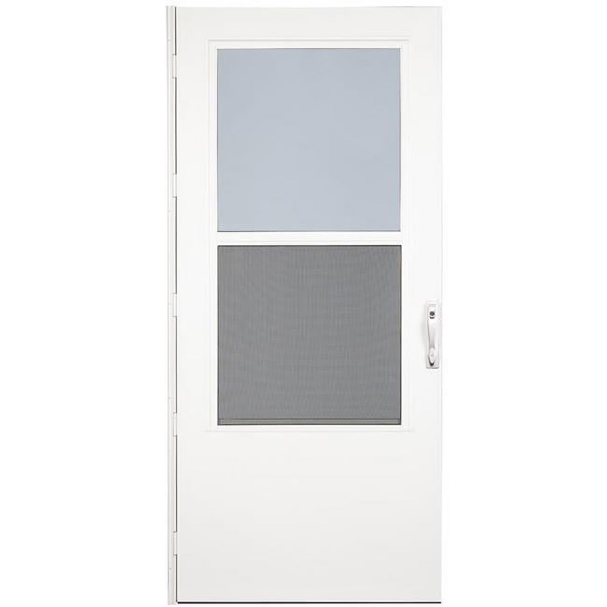 36 in. White Self-Storing Storm Door O64159