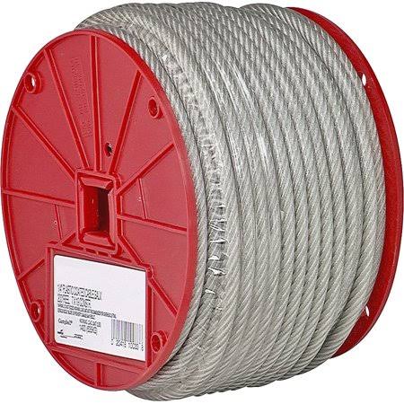 Steel Cable 1/4 inch Vinyl Coated to 5/16 by 250 Foot Galvanized V392