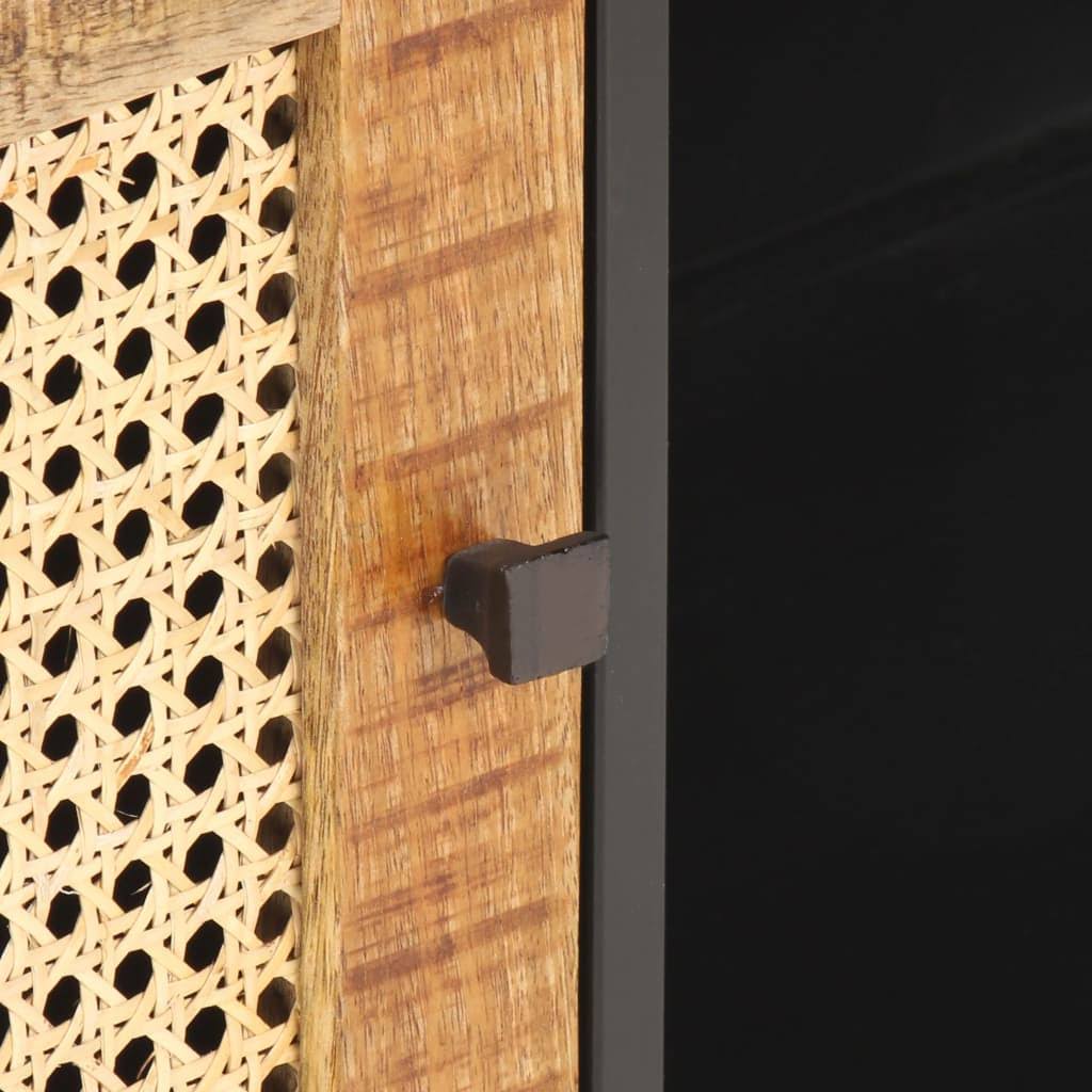 Rough Mango Wood and Natural Cane TV Cabinet G59013