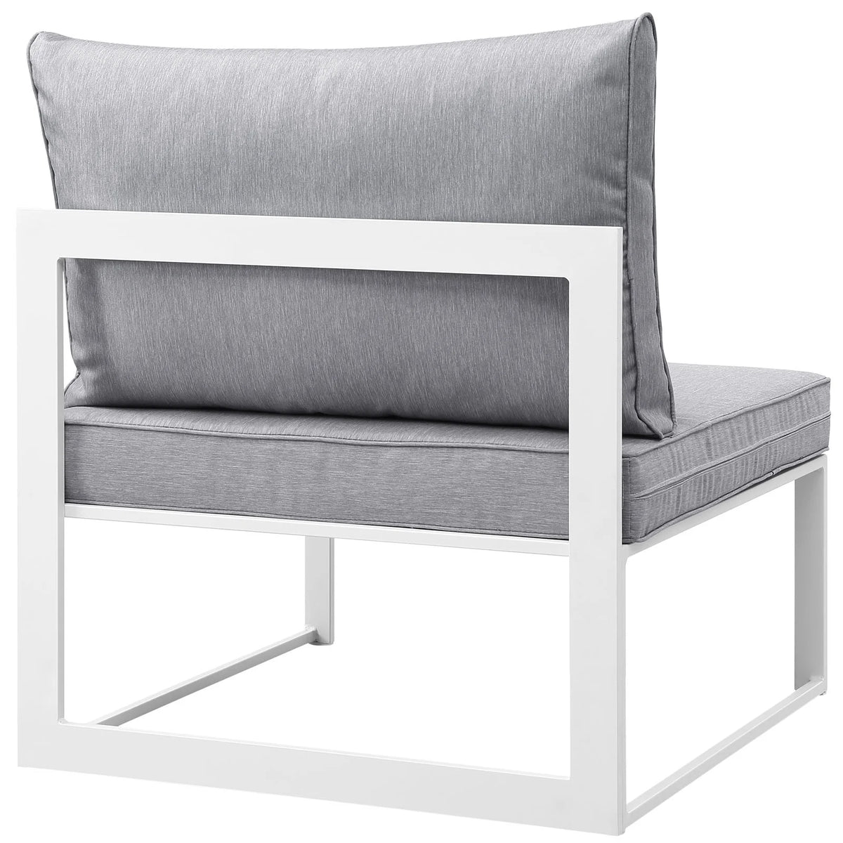 White Grey Fabric Outdoor Patio Sectional Sofa Set W1658