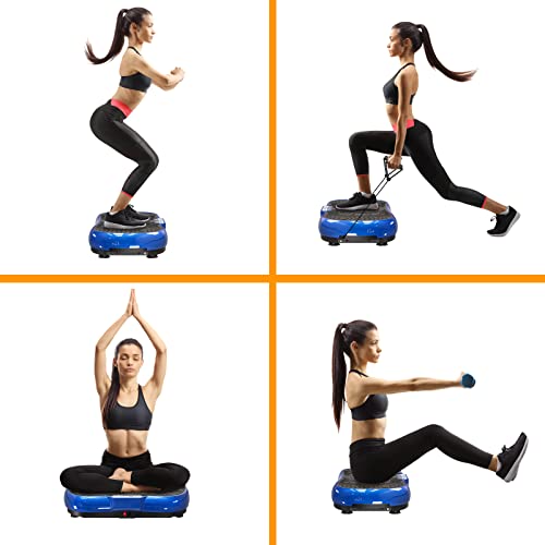 100-Speed Vibration Platform Exercise Machine with Bluetooth Speaker, Remote, Bands, 450 lbs Capacity P946508