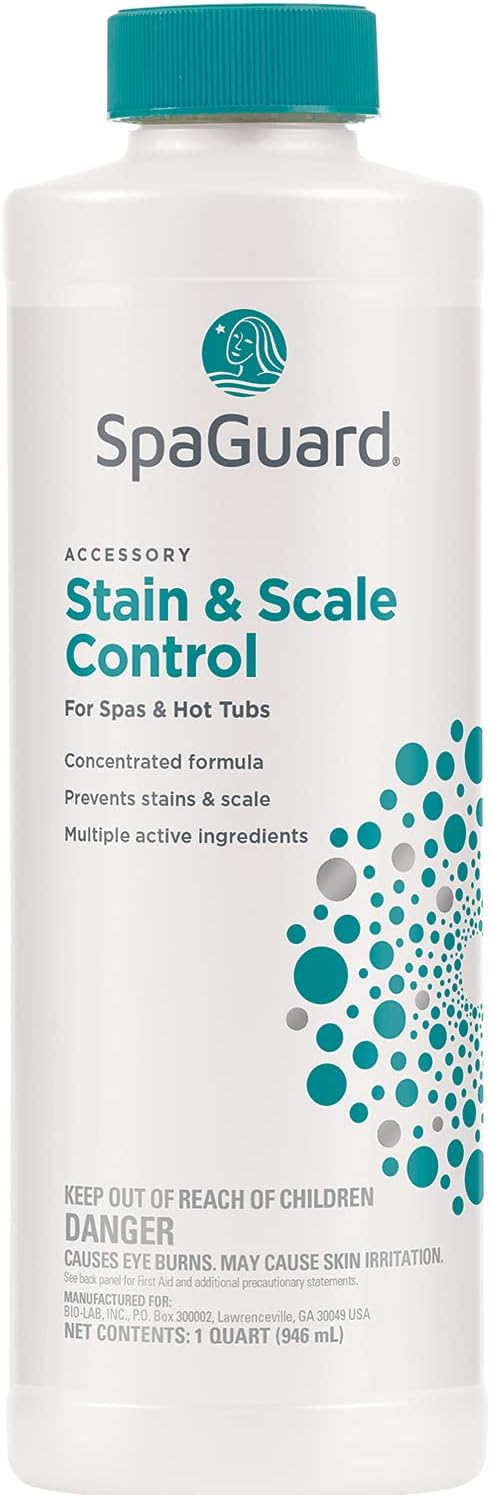 Spa and Hot Tub Chemical Kit with Bromine Tablets, Shock, Stain and Scale Control, Test Strips, Scum Absorber I3801