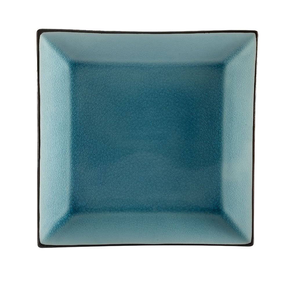 5-Inch Lake Water Blue Square Plate Q55258
