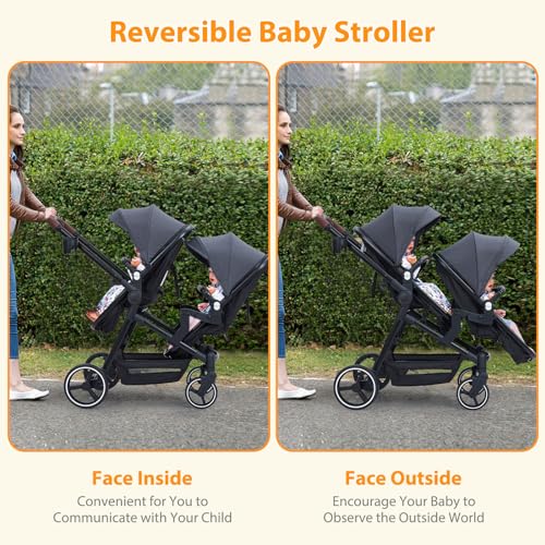 Light Gray Double Stroller E170
