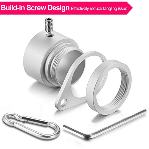 2 Pcs 360° Rotating Aluminum Alloy Flag Pole Rings for 1 Inch Diameter K4108