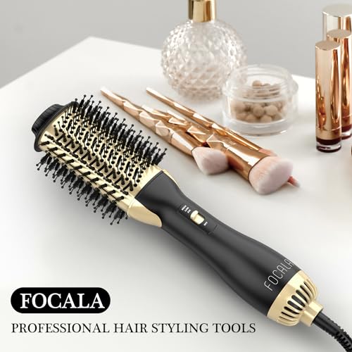 Hot Air Brush Blow Dryer Brush (Black, Red) N290457