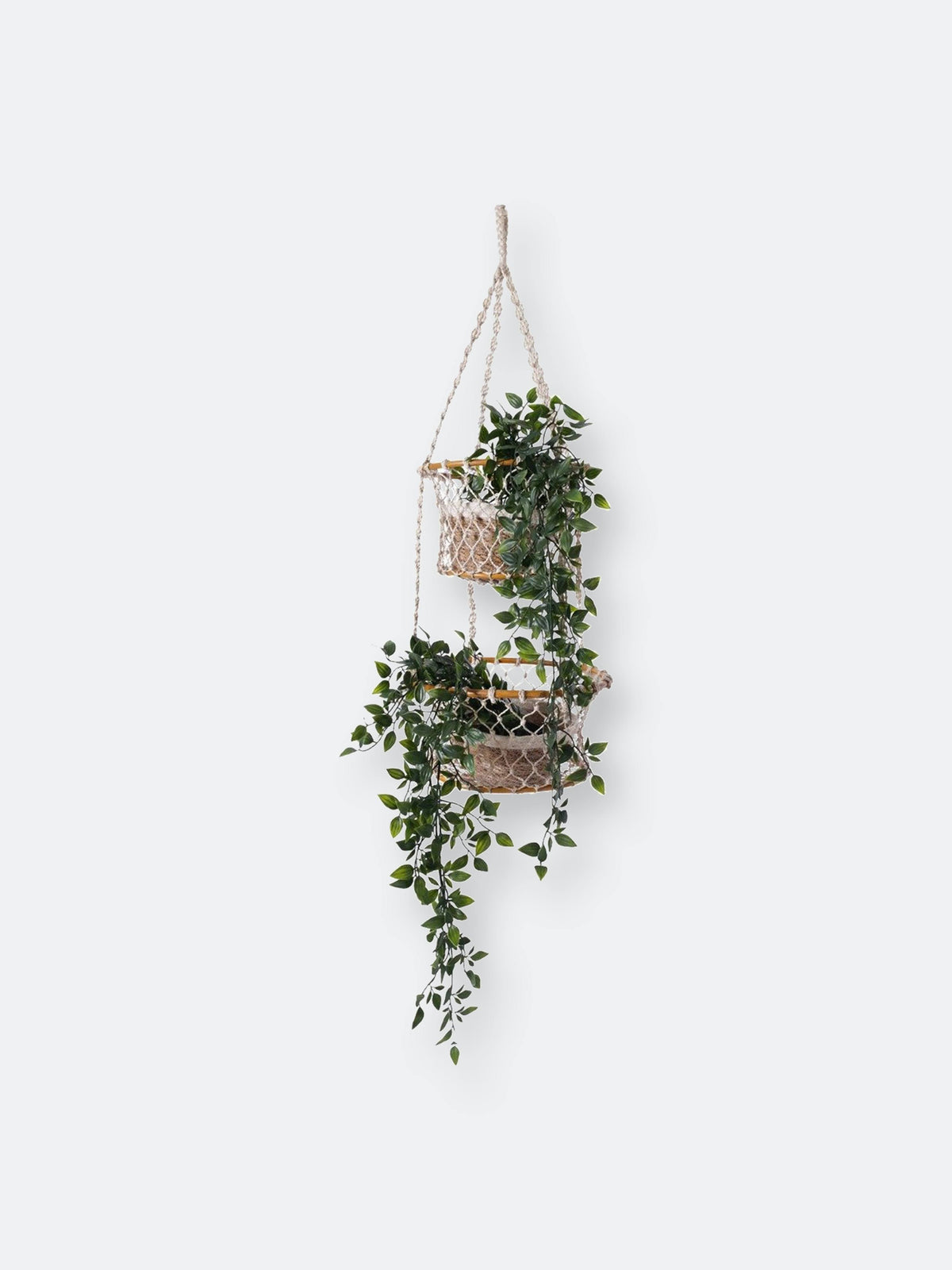 Brown Double Hanging Basket S354