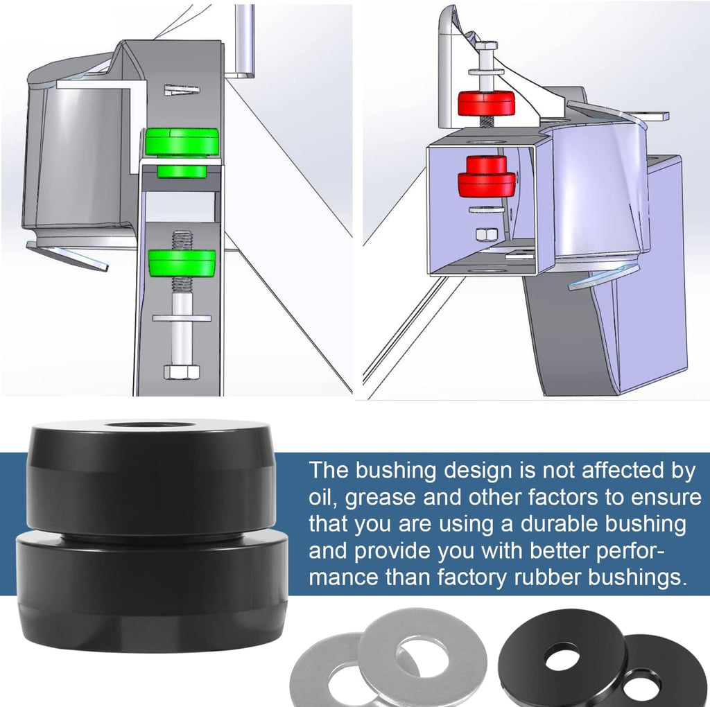 CNC Aluminum Body Mount Bushings Tool Subframe Bushing Kit 32PCS S927338