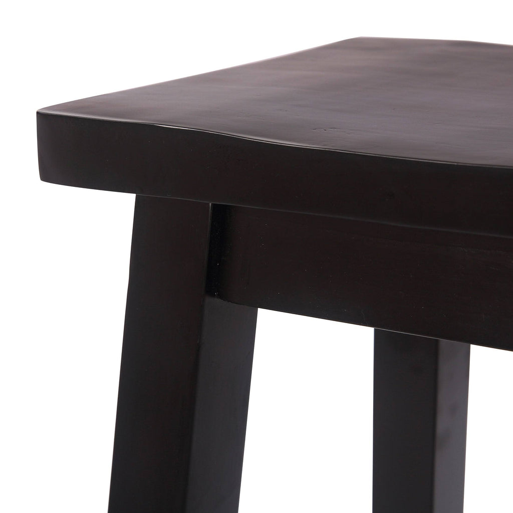 Solid Wood Saddle Counter Stool, Set of 2 V5964
