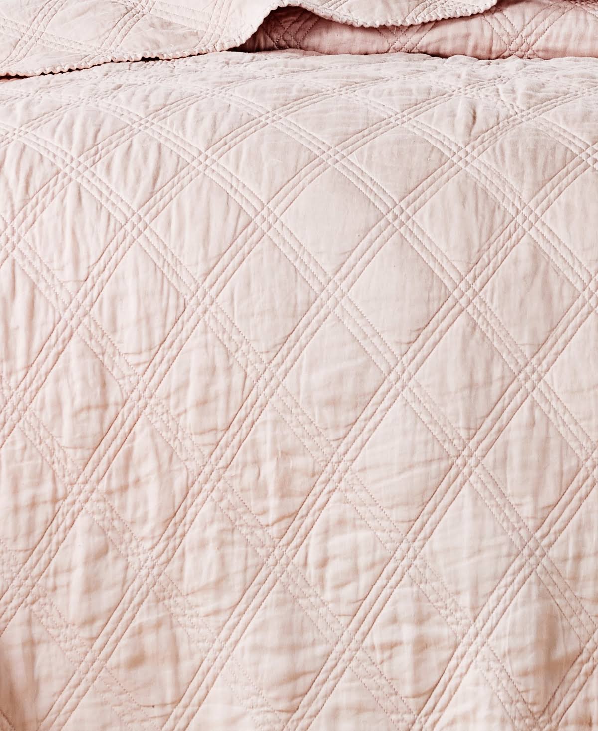 Washed Linen Full/Queen Quilt in Blush X1255