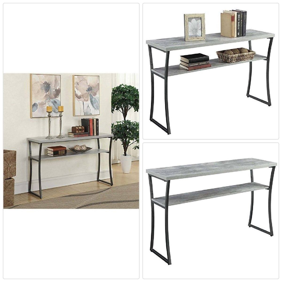 Faux Birch Console Table Y978