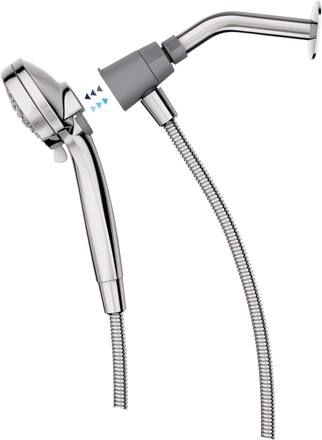 Chrome Handheld/Rain Shower Head and Six-Function Handheld Showerhead X73341