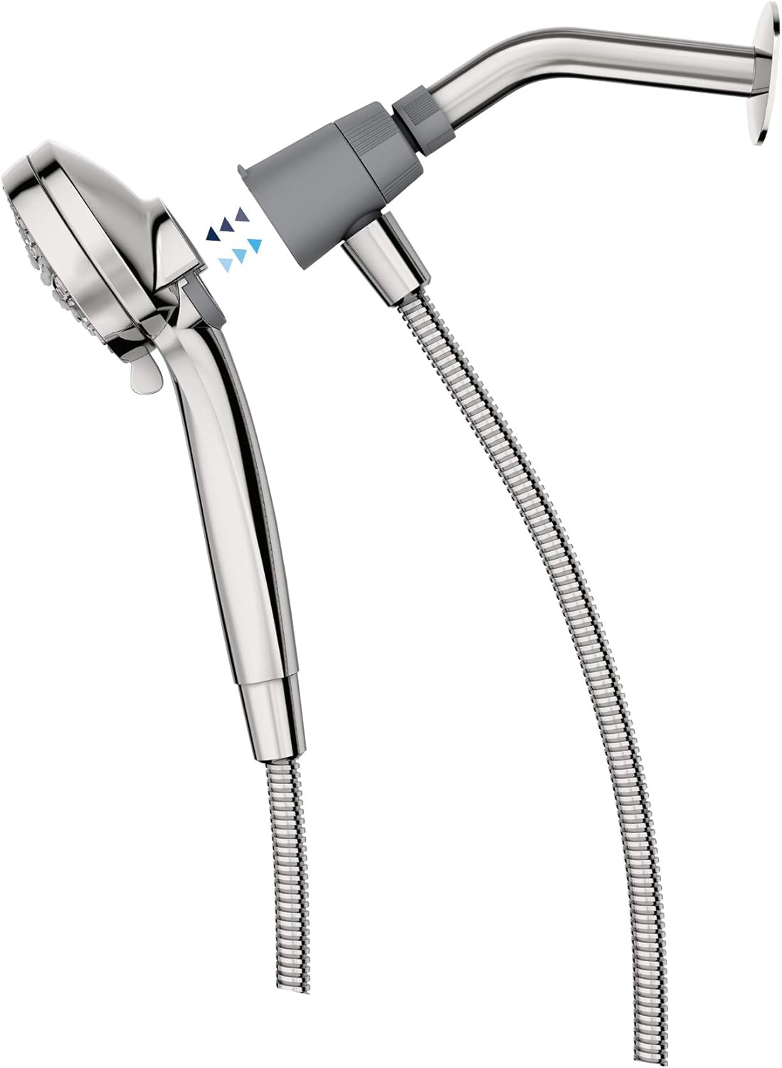 Chrome Handheld/Rain Shower Head and Six-Function Handheld Showerhead X73341