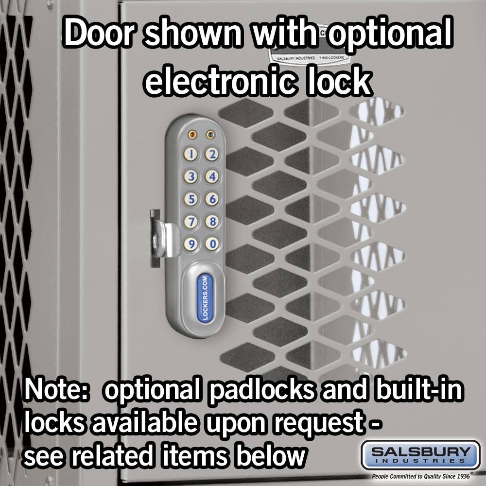 12x22 Wide Five Tier Vented Metal Locker - Gray Z22884