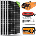 800 Watts Solar Panel Kit: 8pcs 100W Solar Panels + 60A PWM Charger Controller + 16Ft Solar Cable + Z Mounting Brackets G8805