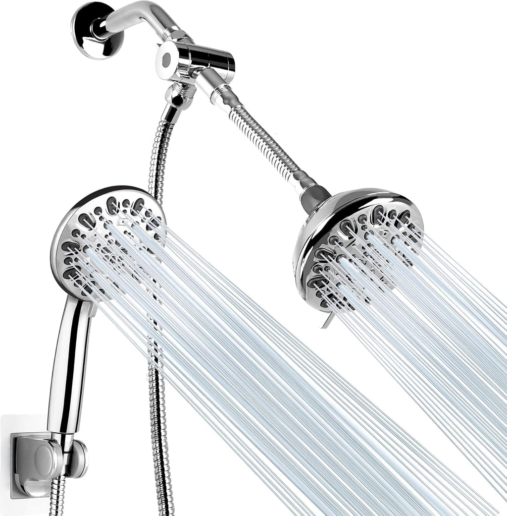 5-inch Rainfall Shower Head Combo with Handheld, 3-way Diverter, Brushed Nickel, Pack of 2 R433605