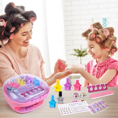 Nail Polish Kit with Pink Nail Dryer P60432
