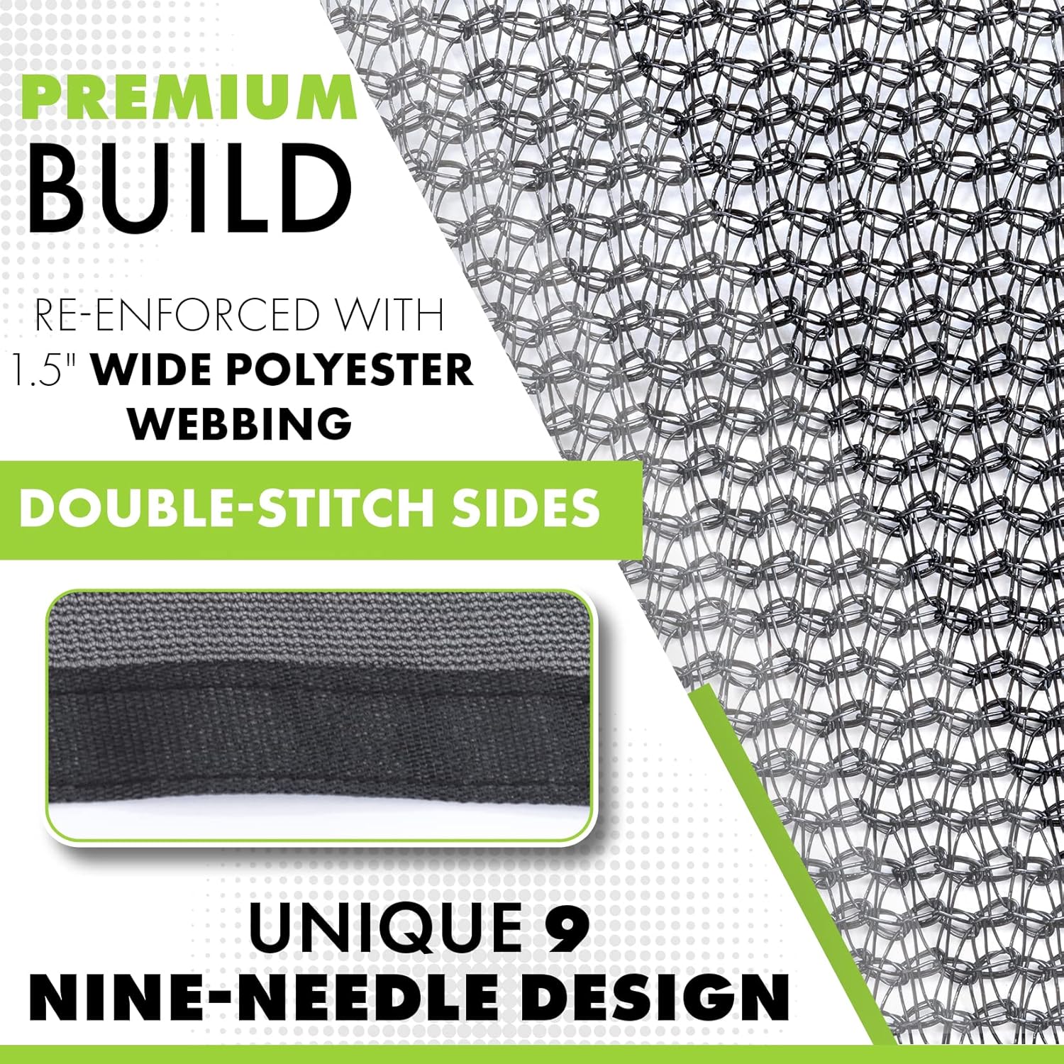 Heavy Duty Black Knitted Mesh Tarp with Grommets, 10 FT X 12 FT, Pack of 2 Y243316