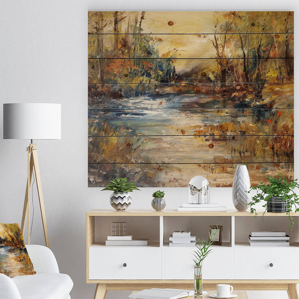 Natural Pine Wood Landscape Print K109