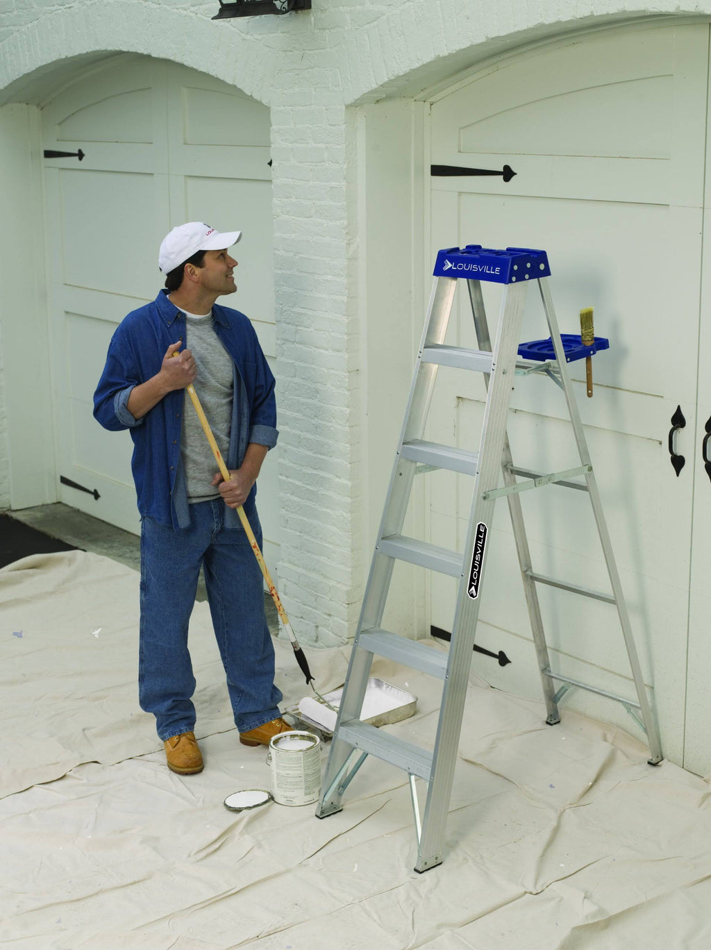 Aluminum Stepladder, 6 ft. H, 250 lb. Cap. Q765