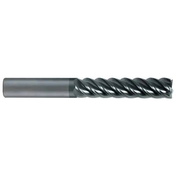 55CR V-Carb High Performance 5 Flute End Mill, Aluminum Titanium Nitride Coating, 1/2x22 Cutting Diameter, 5/8x22 Cutting F264217