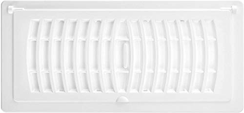 4" x 12" White Floor Vent Register B134630