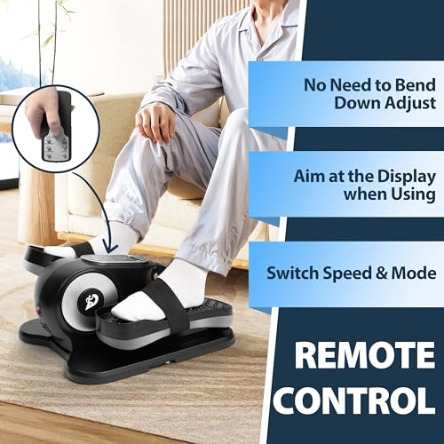Under Desk Elliptical Machine with Remote, 12 Speed Levels, Quiet Portable Machine H322