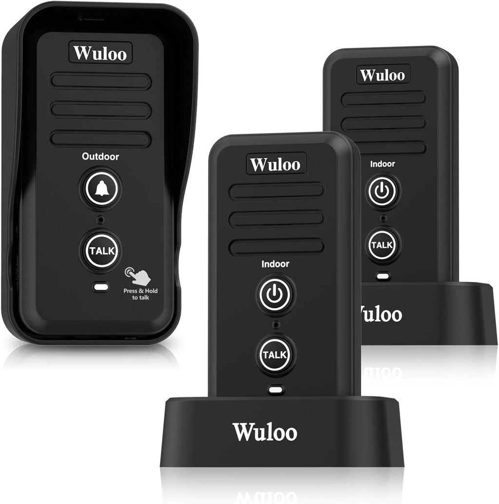 Wireless Intercom Doorbell with 1/2 Mile Range, Black R79559