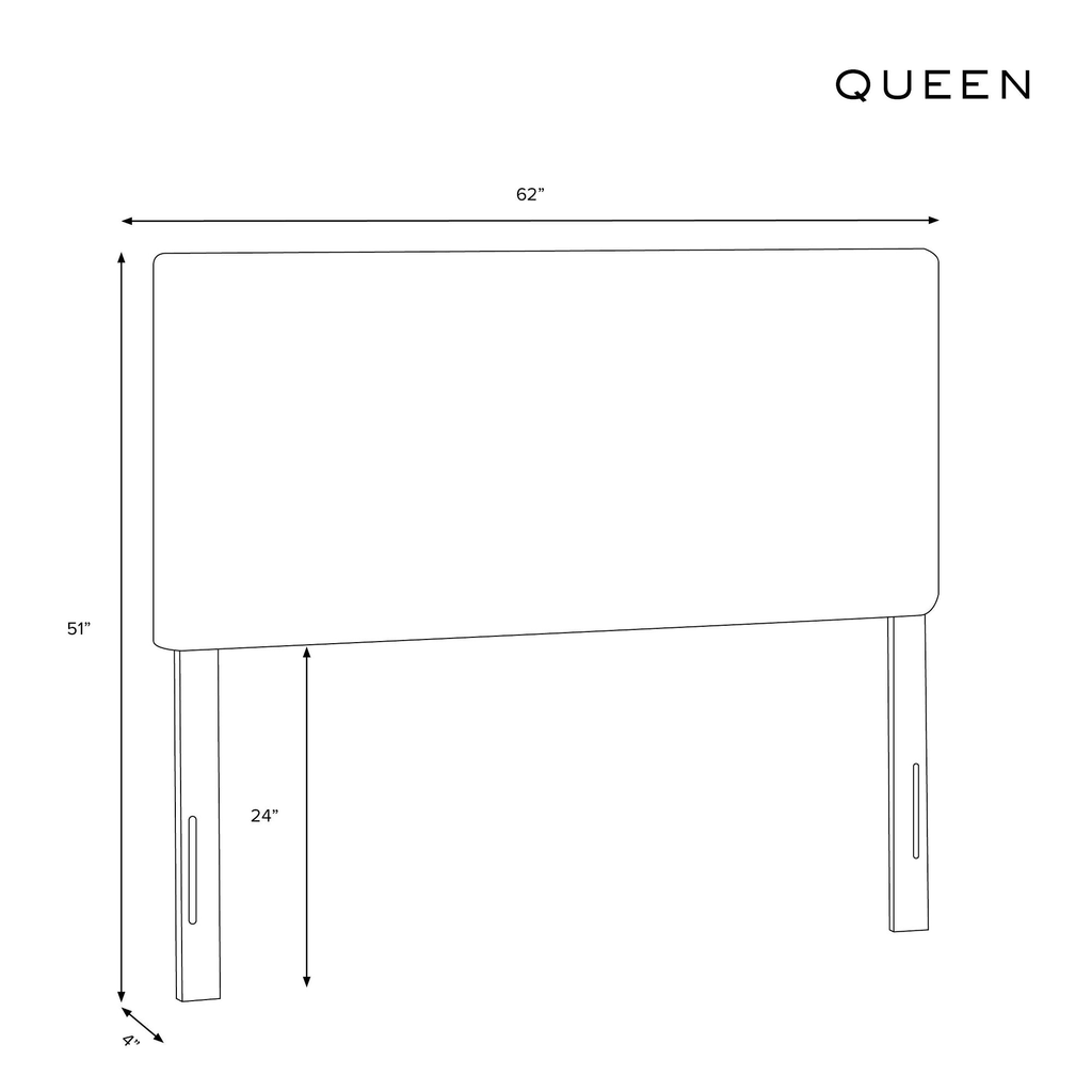 Queen Pleated Headboard in Linen Sandstone X6998