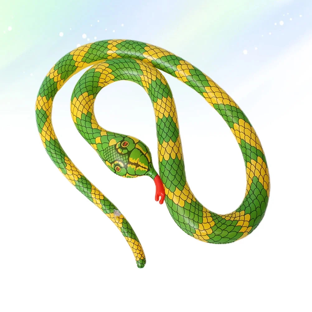 Yellow Simulate Inflatable Snake Model Toys W866617