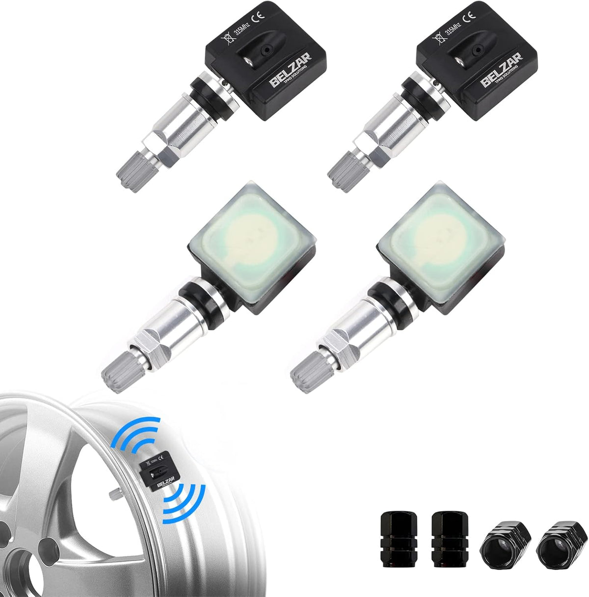 TPMS Preprogrammed 315MHz Tire Pressure Sensors 4 Pack L6750