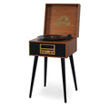 8-in-1 Turntable Music Center with Record Player, CD/MP3 Player, FM Radio, Bluetooth, USB Playback, Stereo Speakers, Espresso I91864