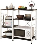 Rustic Brown Kitchen Baker's Rack Storage Cart Workstation Shelf Coffee Cart A3432